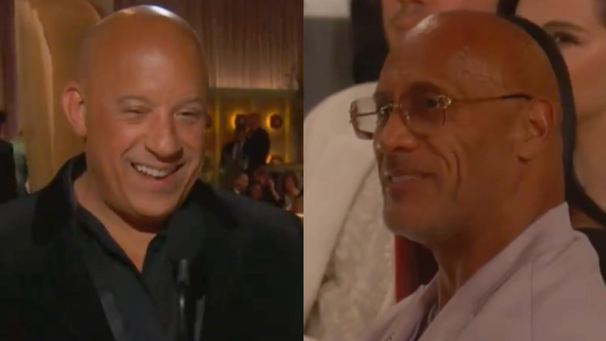 Screenshots of Vin Diesel and Dwayne "The Rock" Johnson