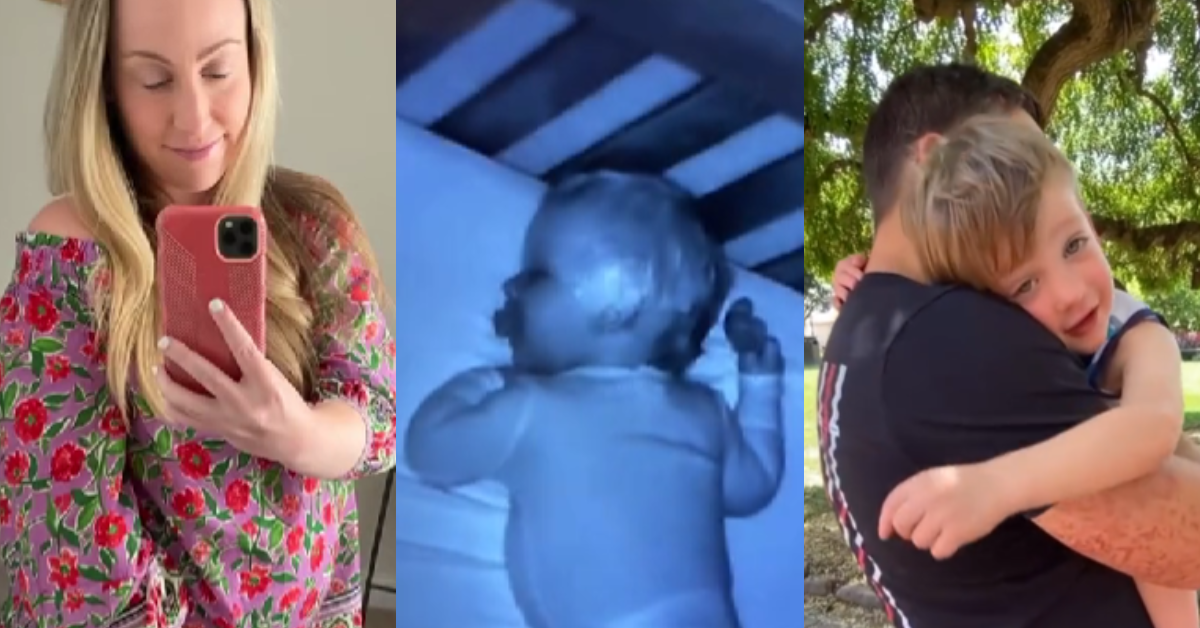 screenshots of @whitneylynallen, her children and her late husband