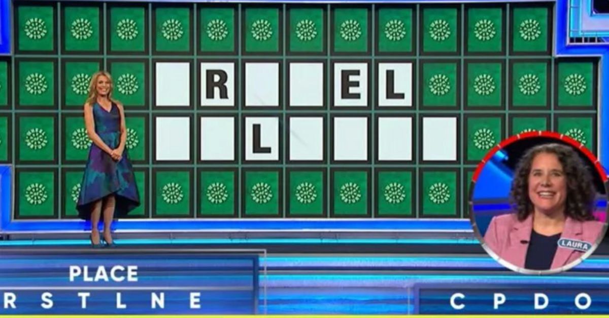Screentshot of an unsolved "Wheel of Fortune" puzzle