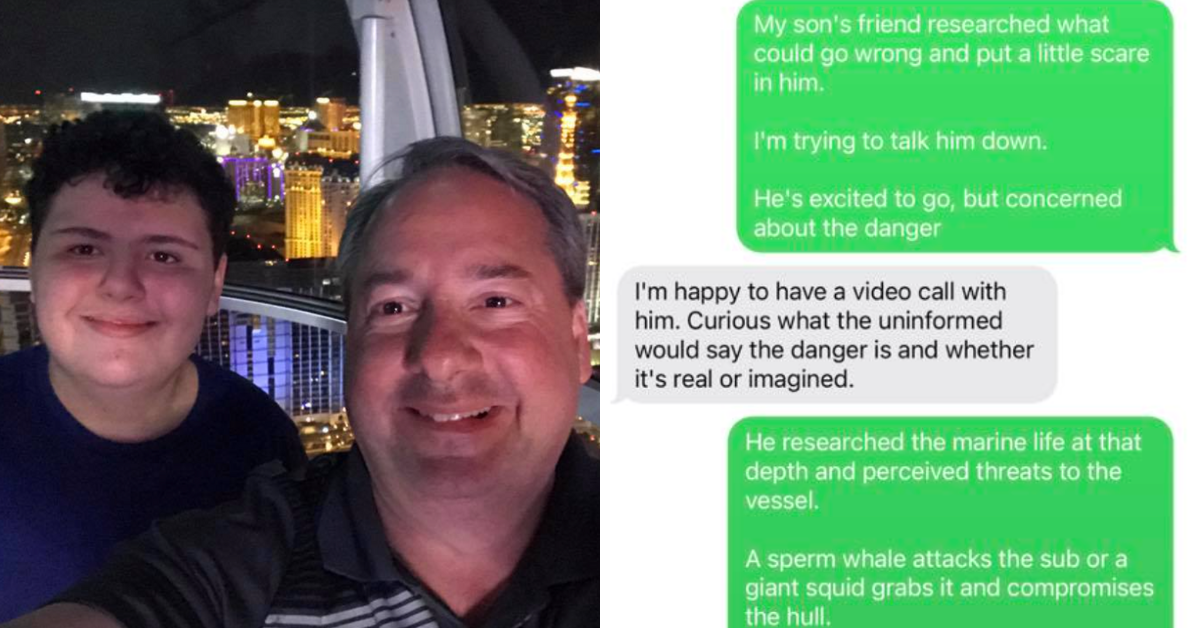 Sean and Jay Bloom; Screenshot of text exchange