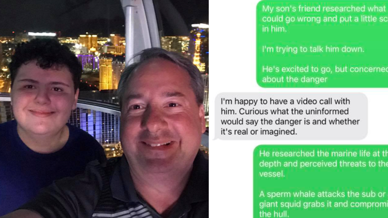 Sean and Jay Bloom; Screenshot of text exchange