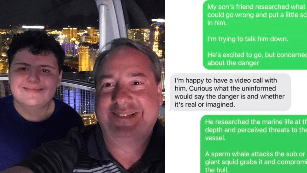 Sean and Jay Bloom; Screenshot of text exchange