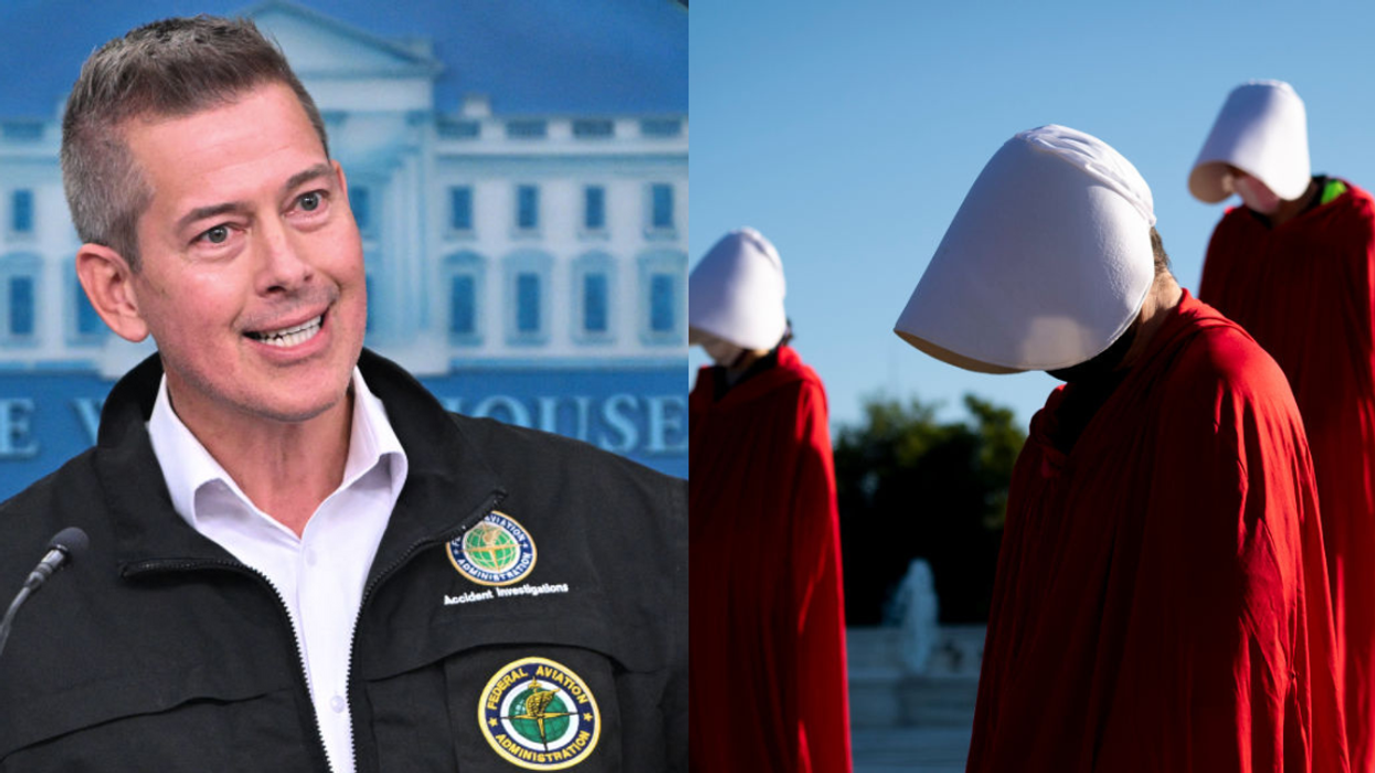 Sean Duffy; women in Handmaid's Tale outfits