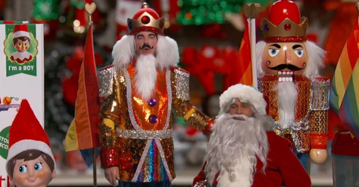 Sean Hayes as "gay nutcracker" and Keegan-Michael Key as "Black disabled Santa" from a "Jimmy Kimmel Live" skit