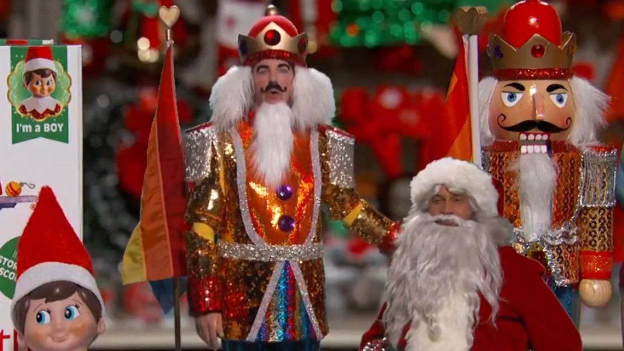 Sean Hayes as "gay nutcracker" and Keegan-Michael Key as "Black disabled Santa" from a "Jimmy Kimmel Live" skit