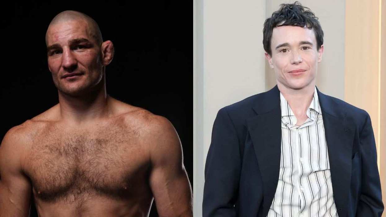 Sean Strickland (left) sparked backlash after saying he wanted to fight actor Elliot Page (right).