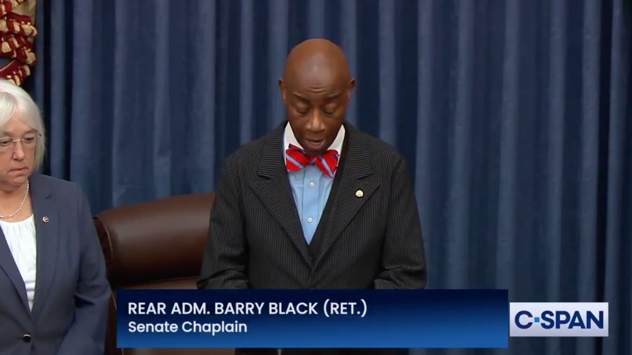 Senate Chaplain Barry Black during his opening prayer