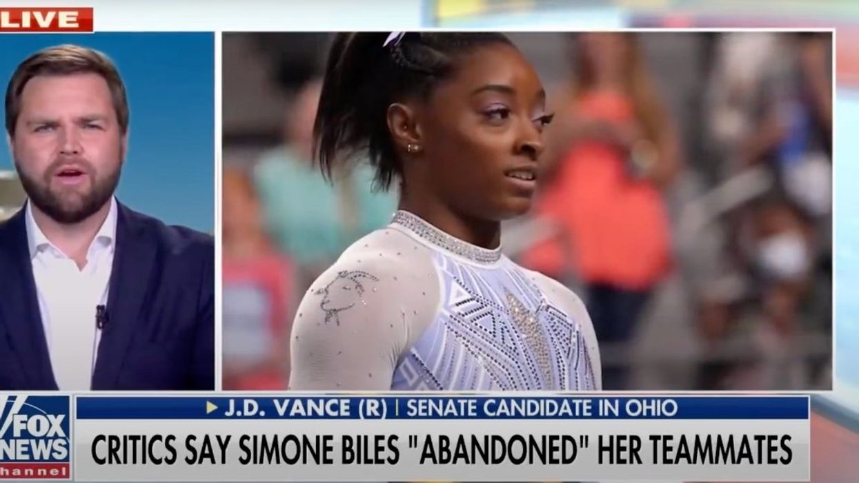 Senator JD Vance and Simone Biles