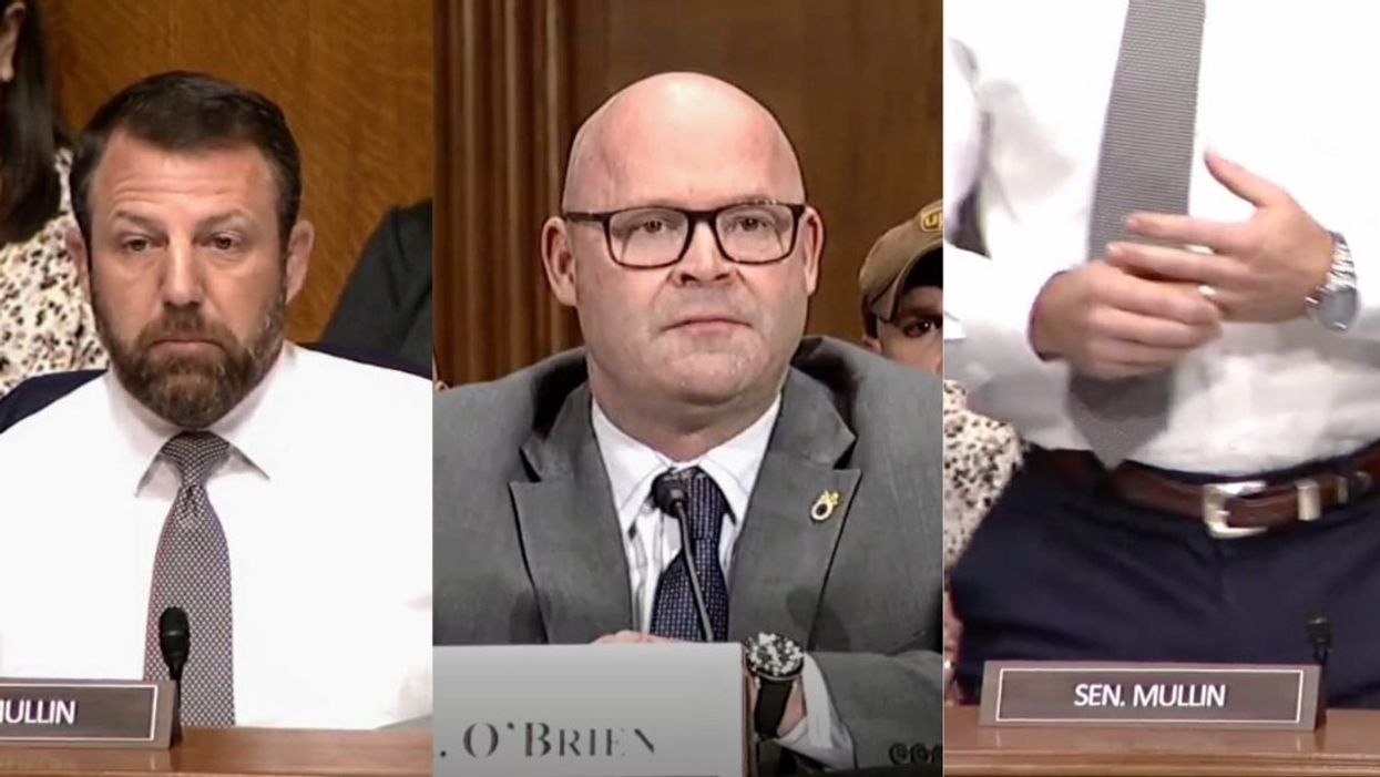 Senator Markwayne Mullin facing off with Sean O'Brien