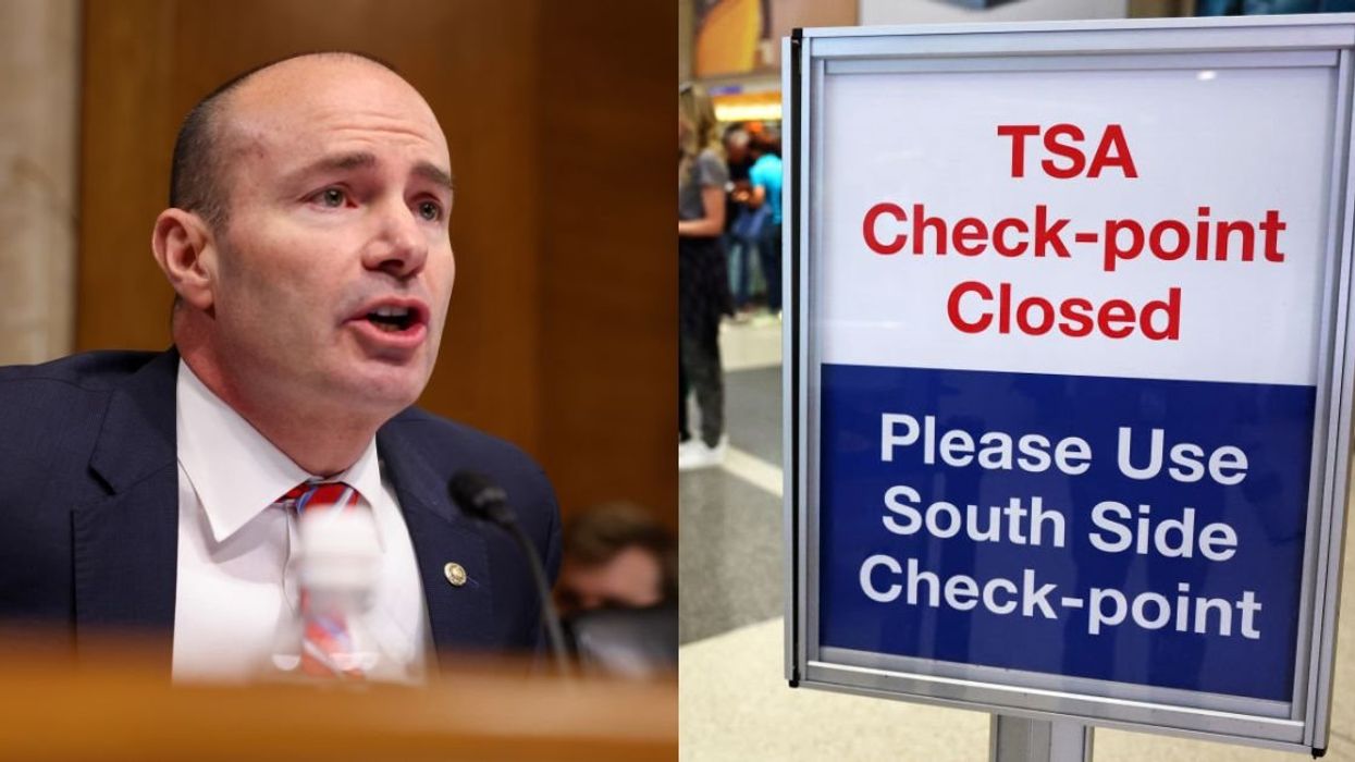 Senator Mike Lee; TSA sign