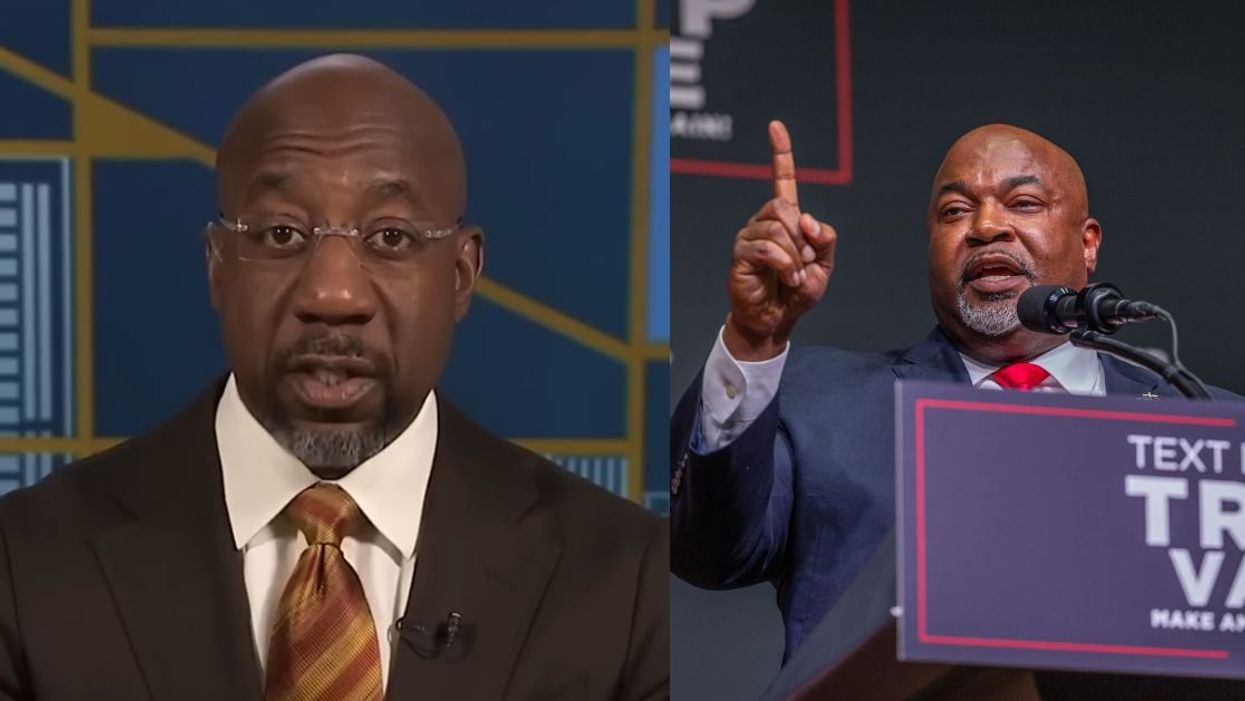 Senator Raphael Warnock; North Carolina Lieutenant Governor Mark Robinson