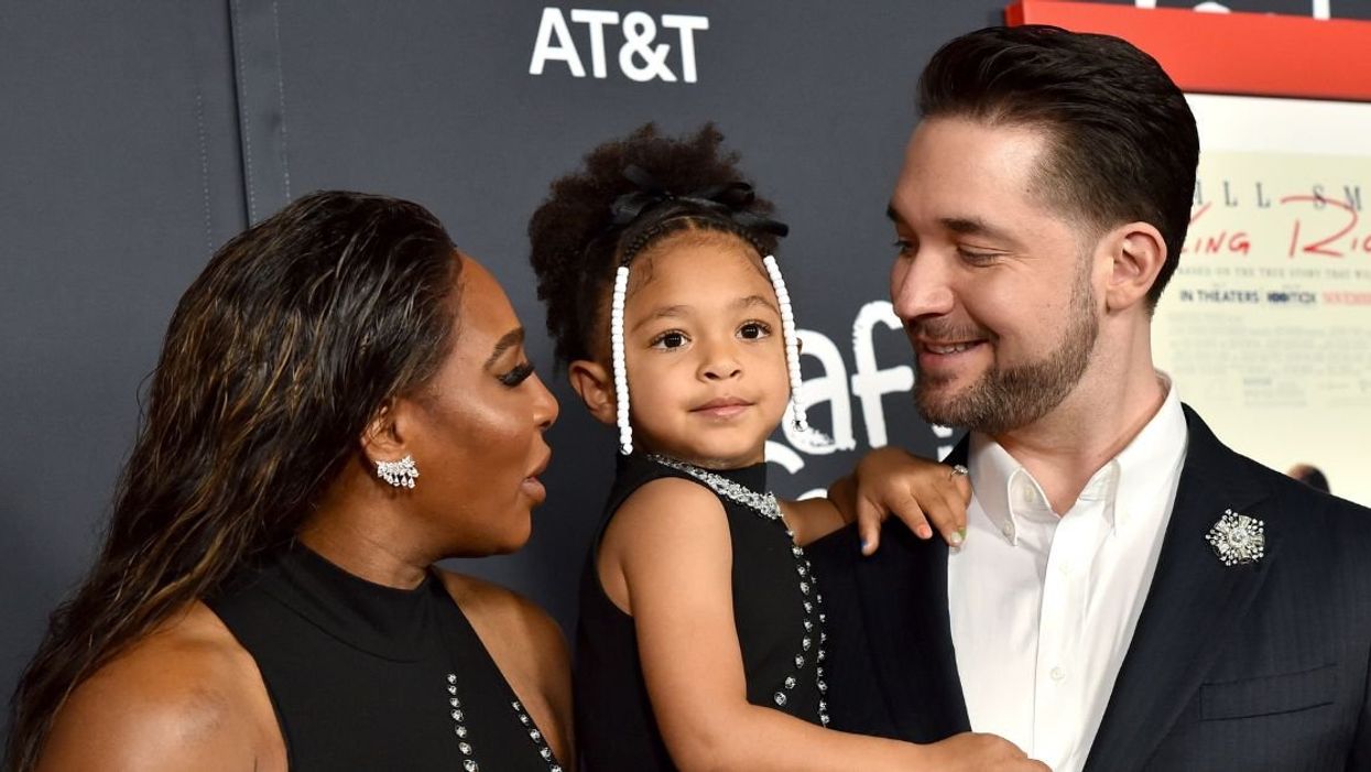 Serena Williams with her husband, Alexis Ohanian, and their daughter, Alexis Olympia Ohania Jr.