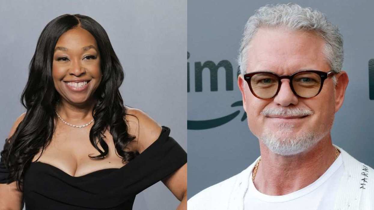 Shonda Rhimes (left) reacts to Eric Dane’s (right) absence from the Oscars In Memoriam.