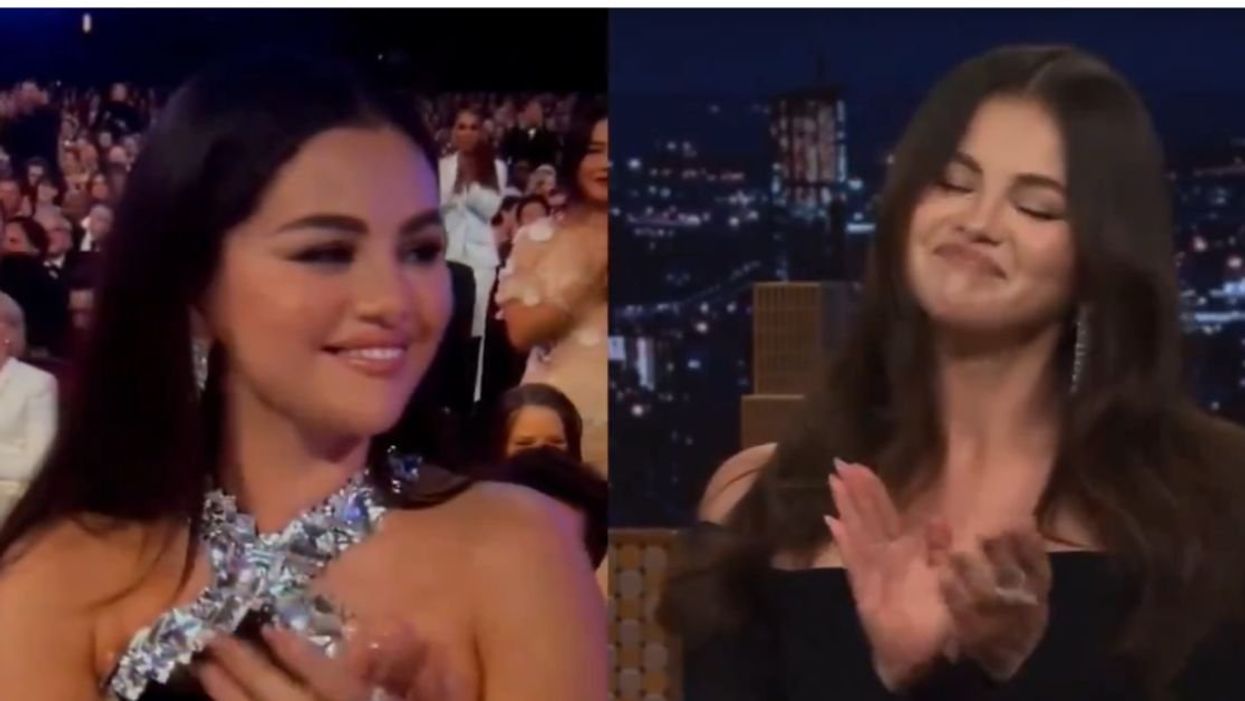 Side-by-side clip of Selena Gomez