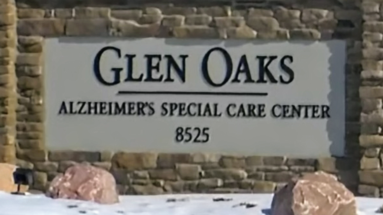 sign for Glen Oaks Alzheimer's Special Care Center in Urbandale, Iowa