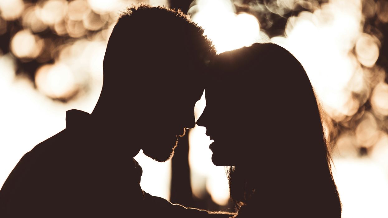 silhouette photography of couple