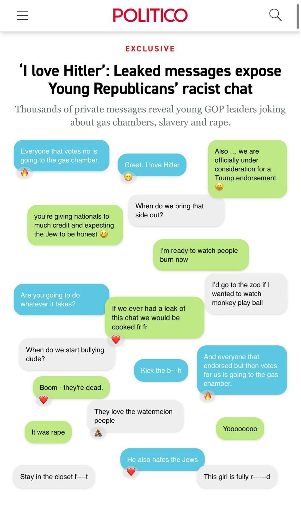 Some of the Young Republicans' texts