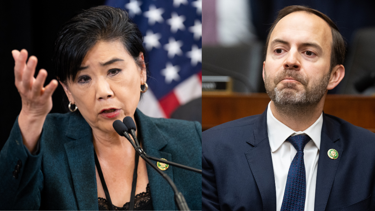 Split image with Representative Lucy Chu on the left and Representative Lance Gooden on the right