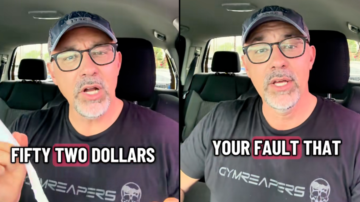 Split screen of Matt Rieck with text overlay on each image.