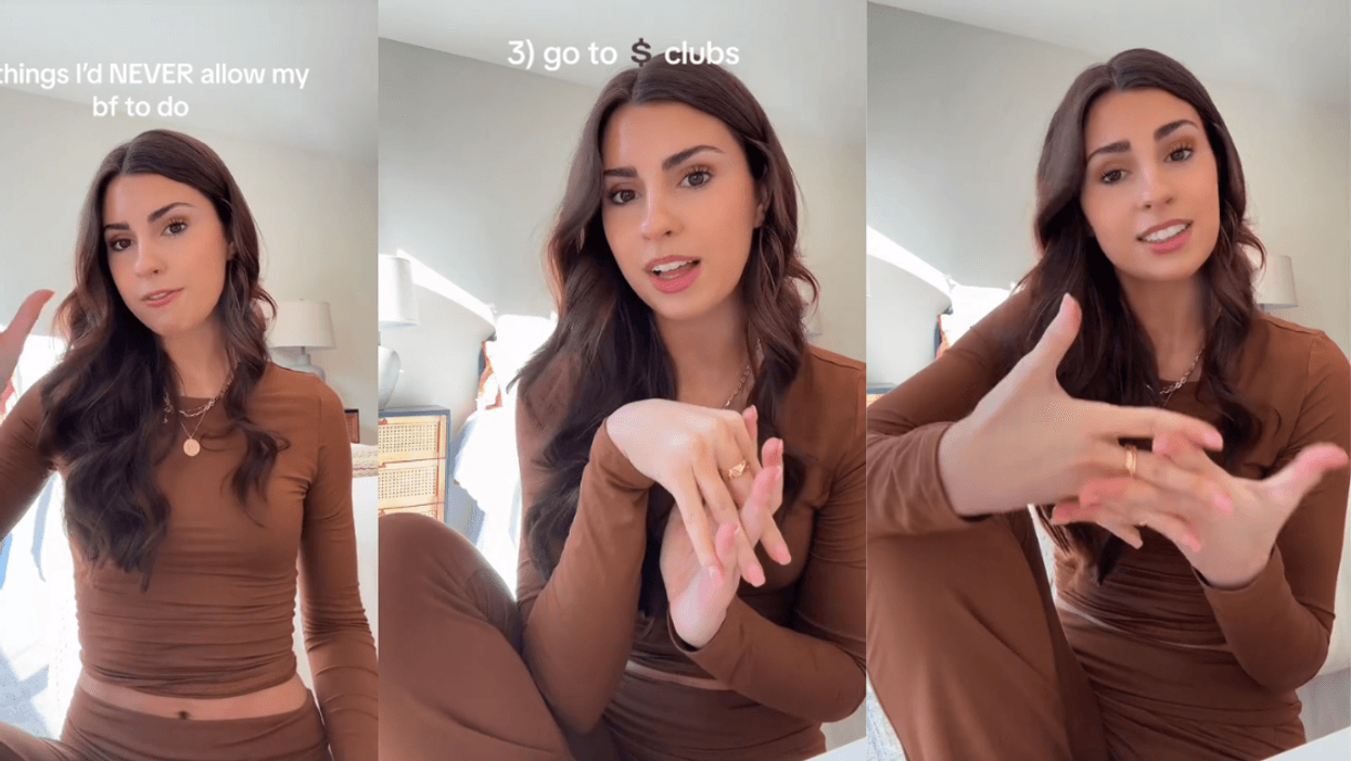 Split screen of screenshots from @taylordonoghuee's TikTok video