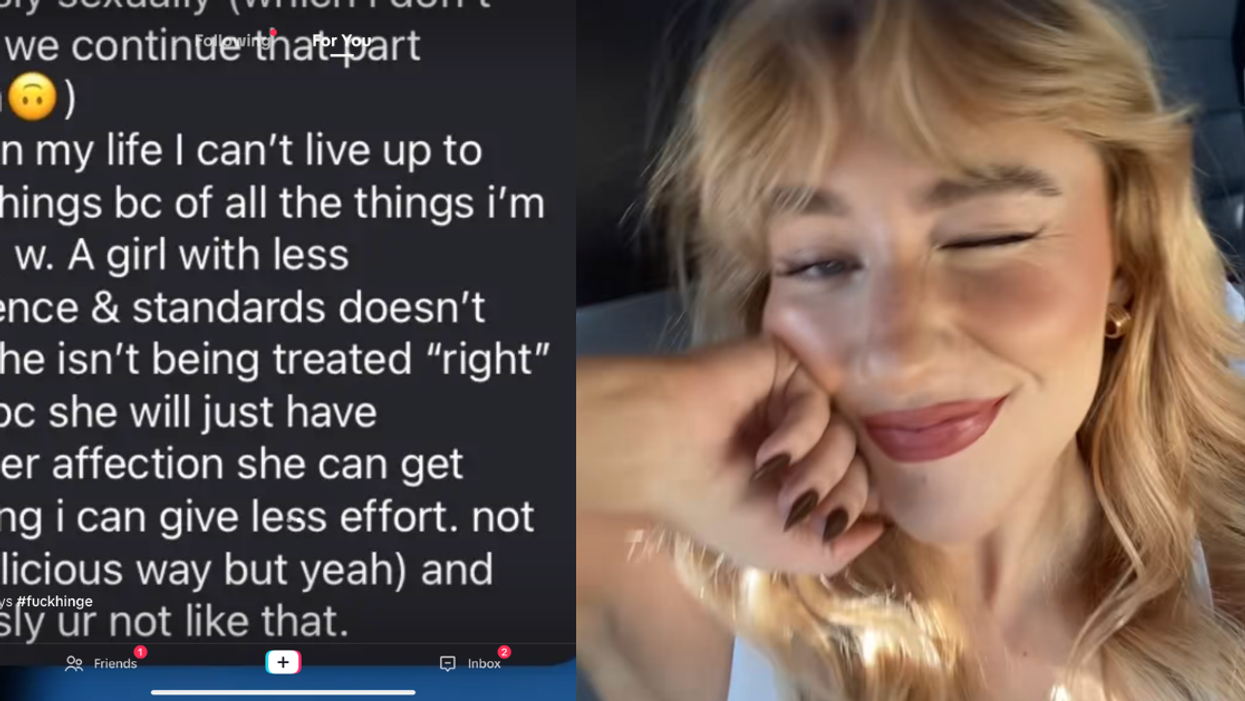 Split screenshots from @chloeemlindsay’s TikTok