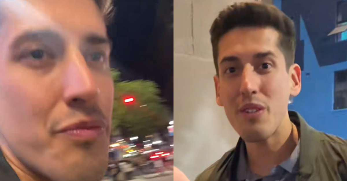 Split screenshots of Anthony Orlich from Lizzy Ashliegh’s TikTok video