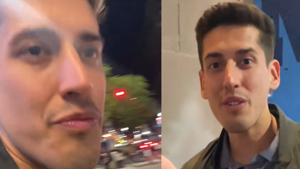 Split screenshots of Anthony Orlich from Lizzy Ashliegh’s TikTok video