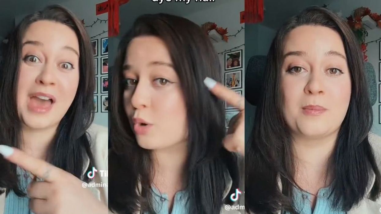 Splitscreen of shots from @adminaneve's TikTok video