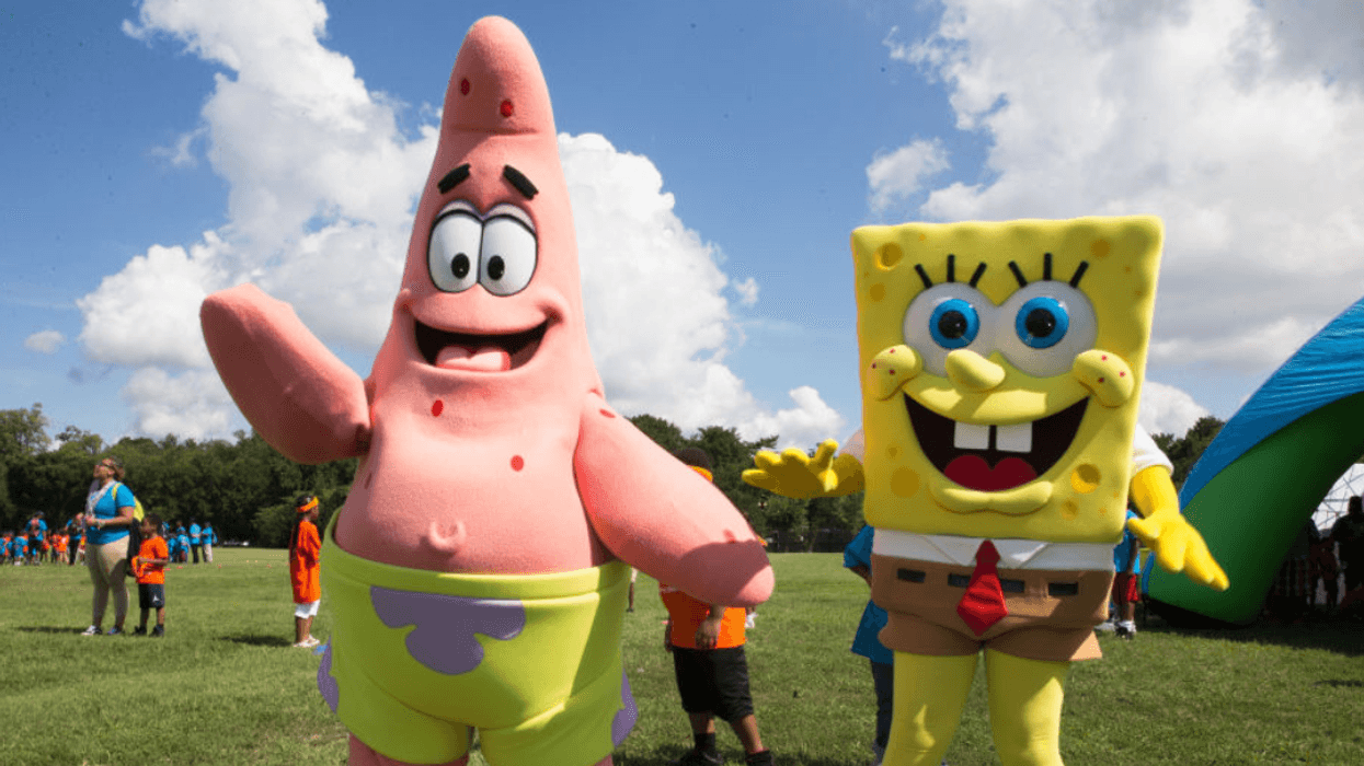 Spongebob Squarepants and Patrick Star during the Worldwide Day of Play in D.C.