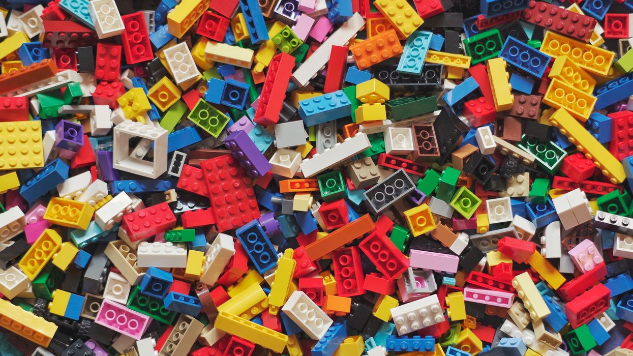 Stack of lego building blocks