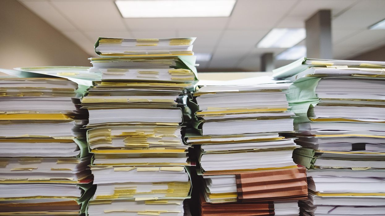 Stacks of documents