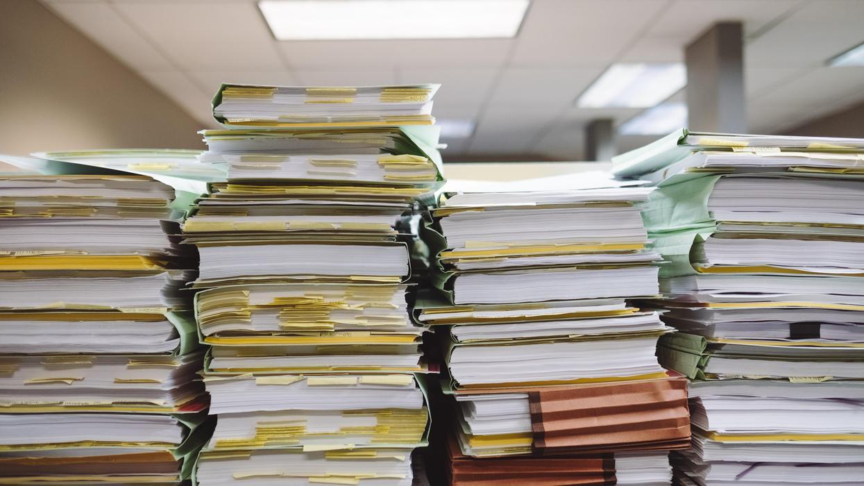 Stacks of documents
