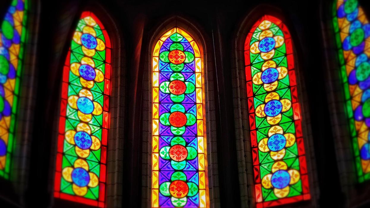 Stained glass church windows