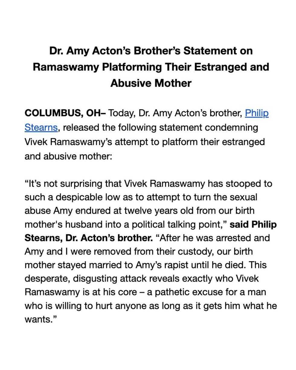 Statement from Philip Stearns