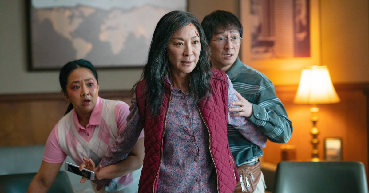 Stephanie Hsu, Michelle Yeoh and Ke Huy Quan