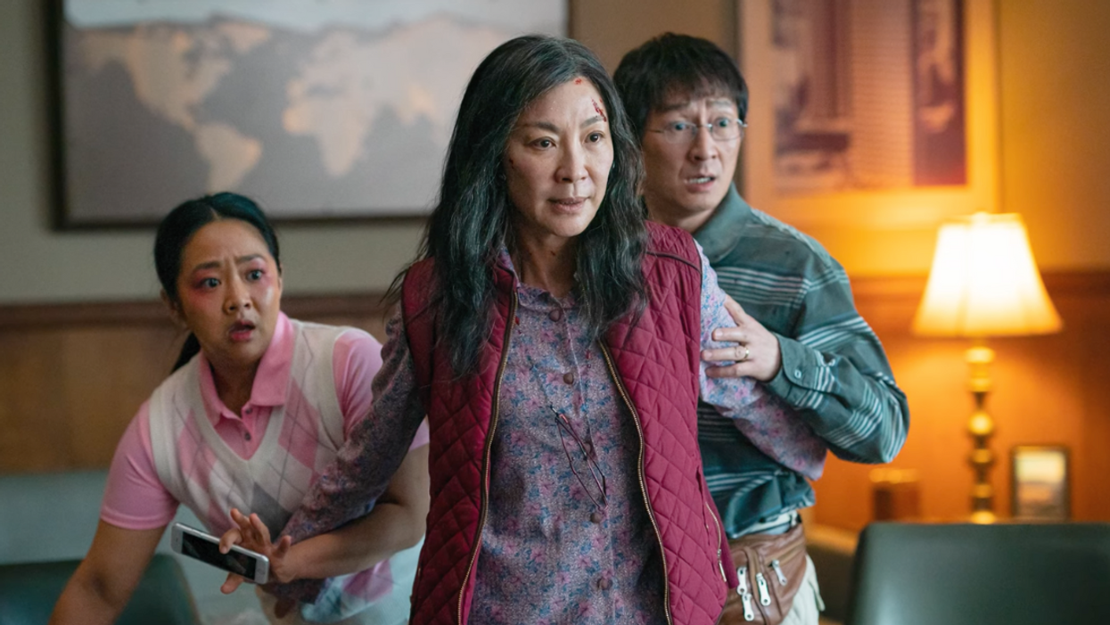 Stephanie Hsu, Michelle Yeoh and Ke Huy Quan