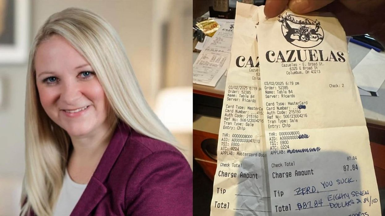 Stephanie Lovins; Receipts from Cazuelas restaurant