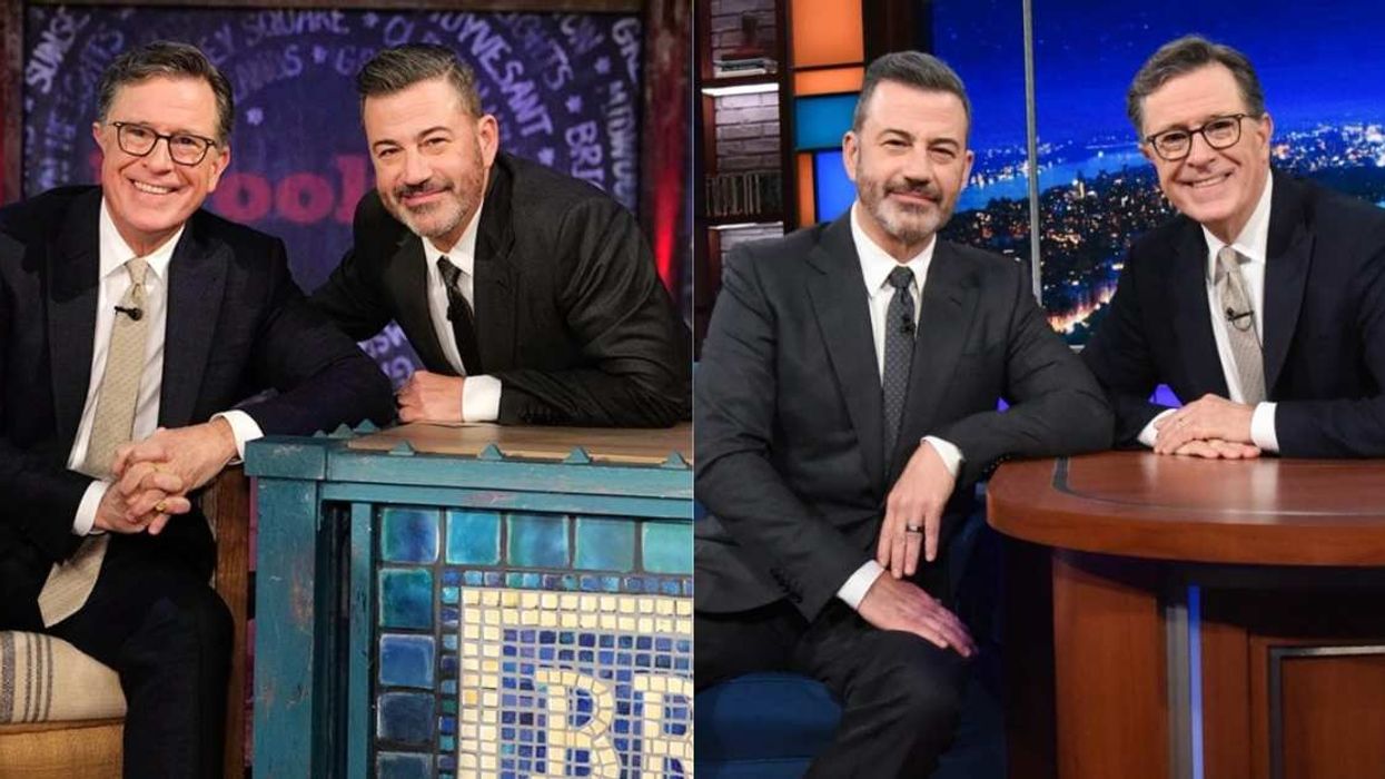 Stephen Colbert and Jimmy Kimmel on each other's shows