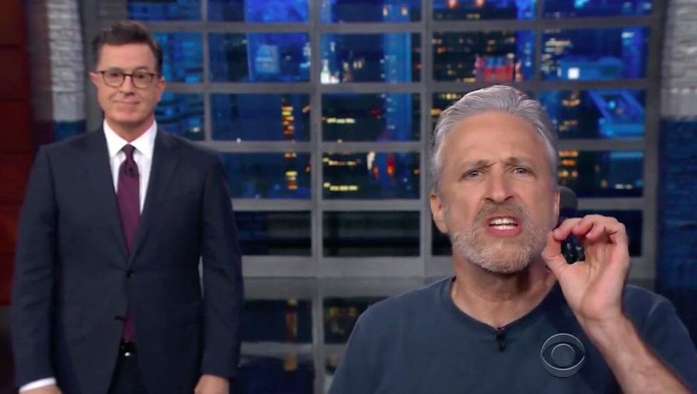 Stephen Colbert and Jon Stewart