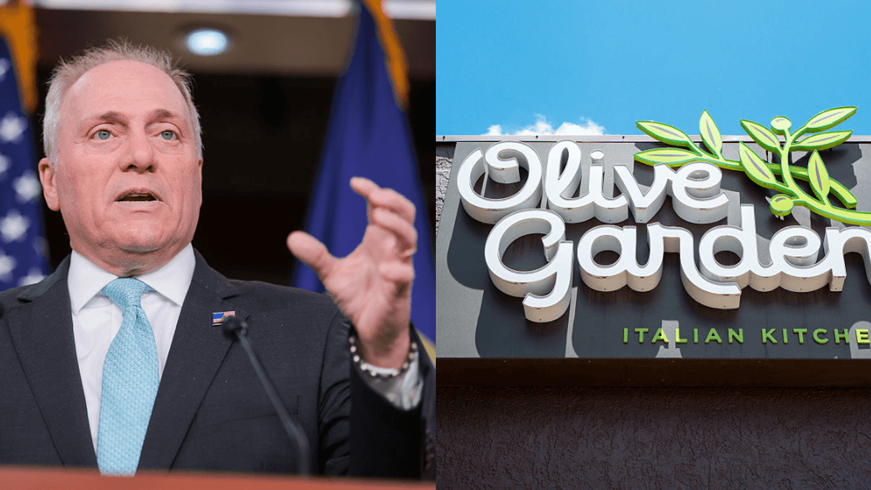 Steve Scalise; Olive Garden sign
