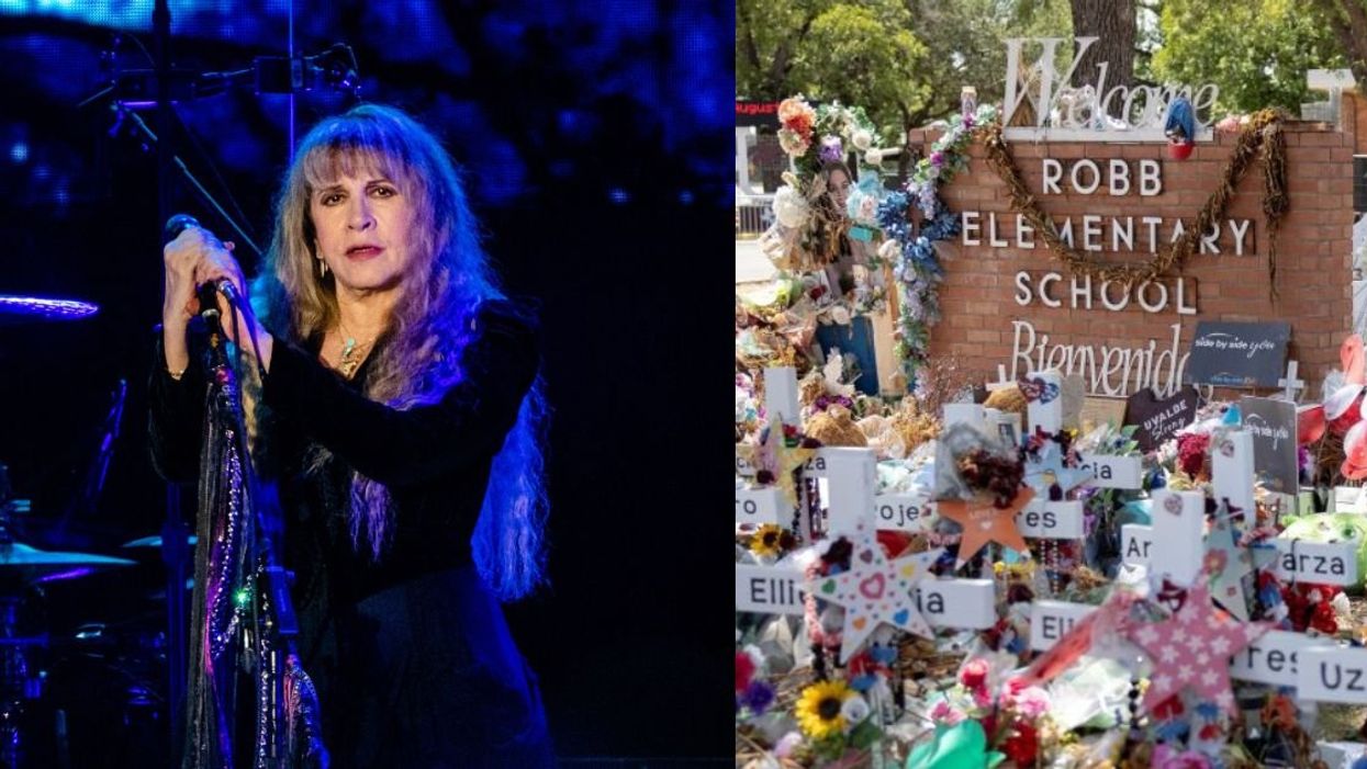 Stevie Nicks; Memorial outside of Robb Elementary School