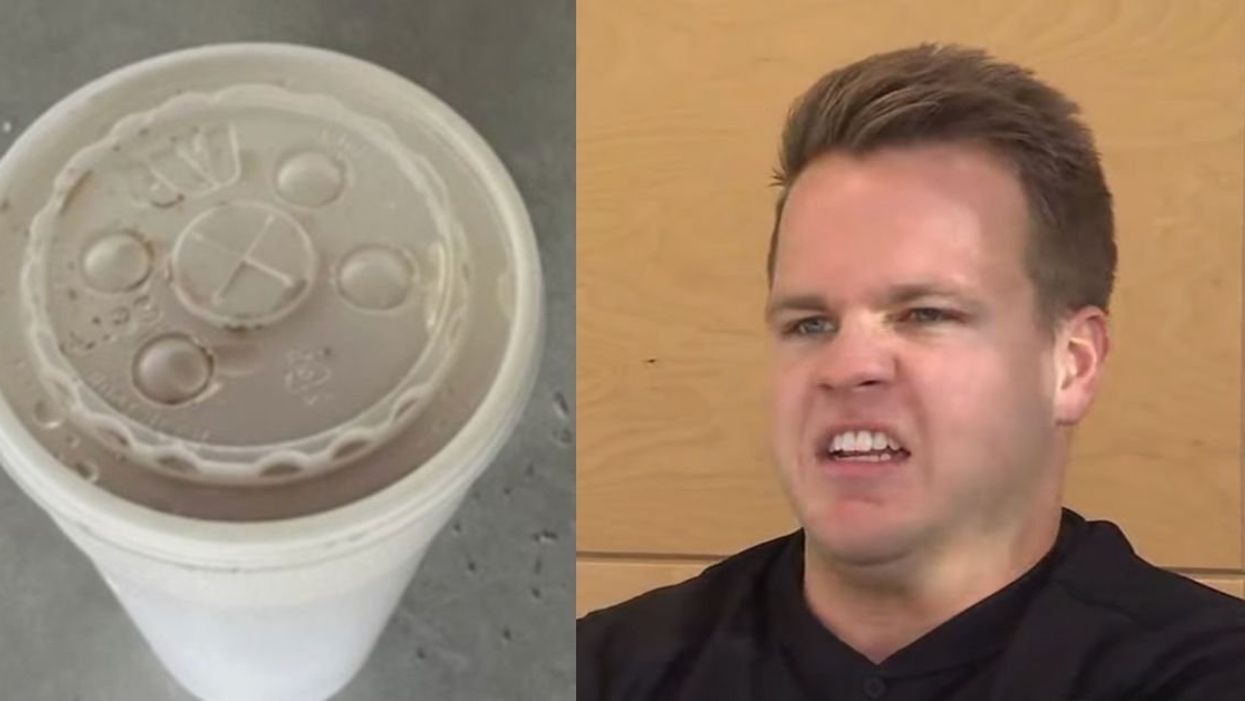 Styrofoam cup; Caleb Wood