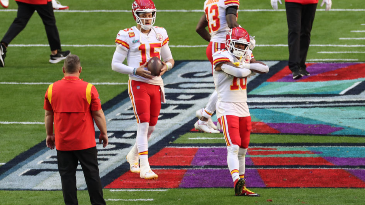 Super Bowl LVII field at State Farm Stadium in Glendale, Arizona