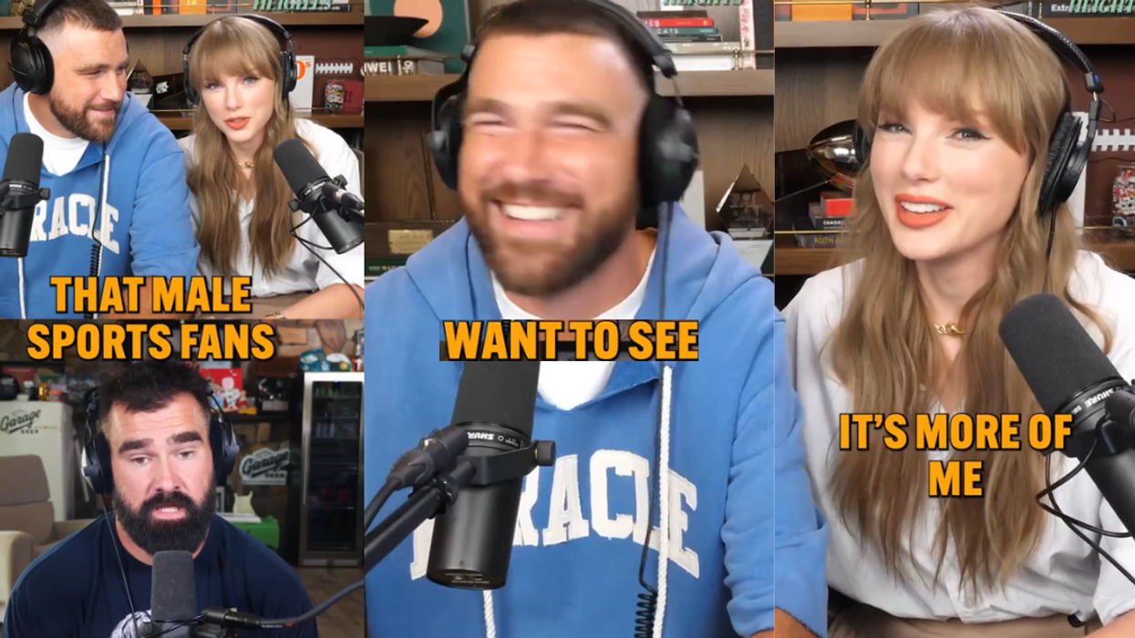 Taylor Swift, Travis Kelce, and Jason Kelce