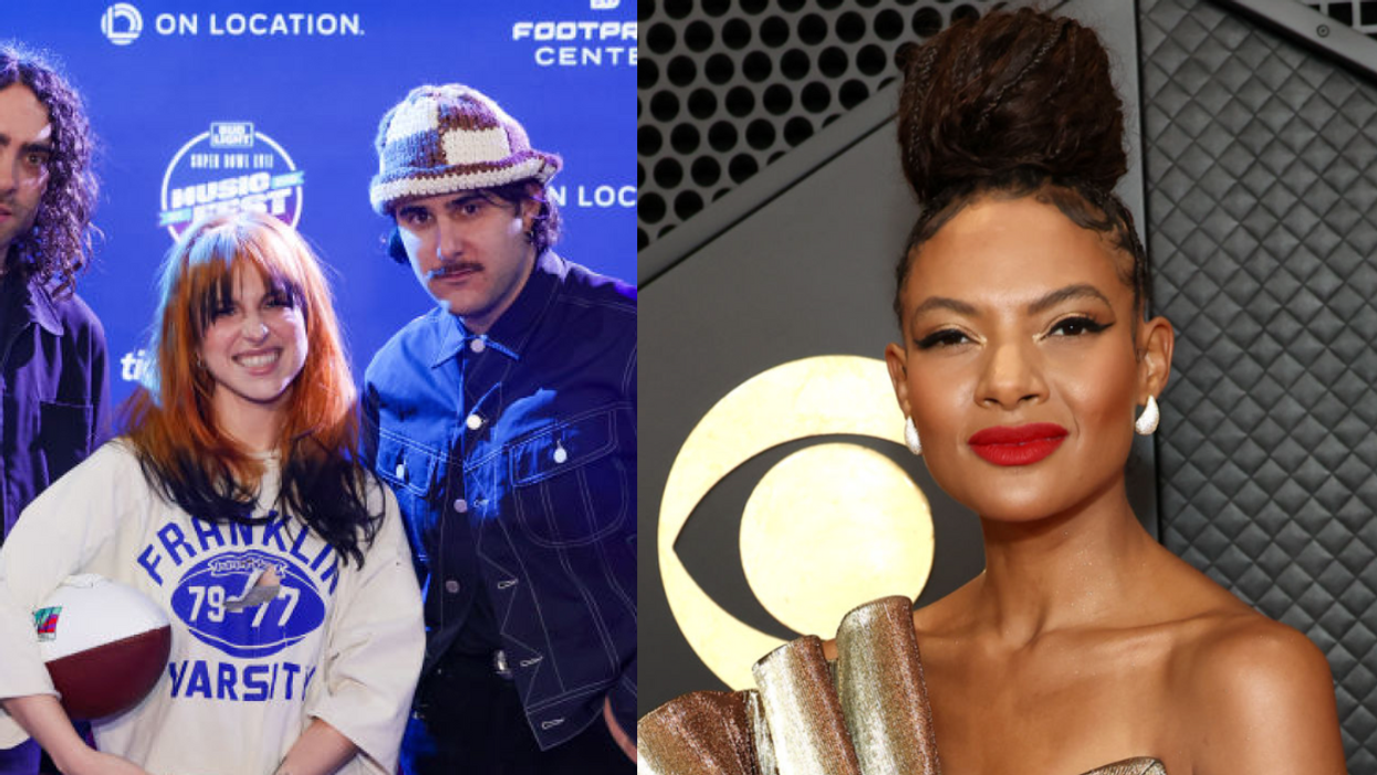 Taylor York, Hayley Williams and Zac Farro of Paramore; Allison Russell