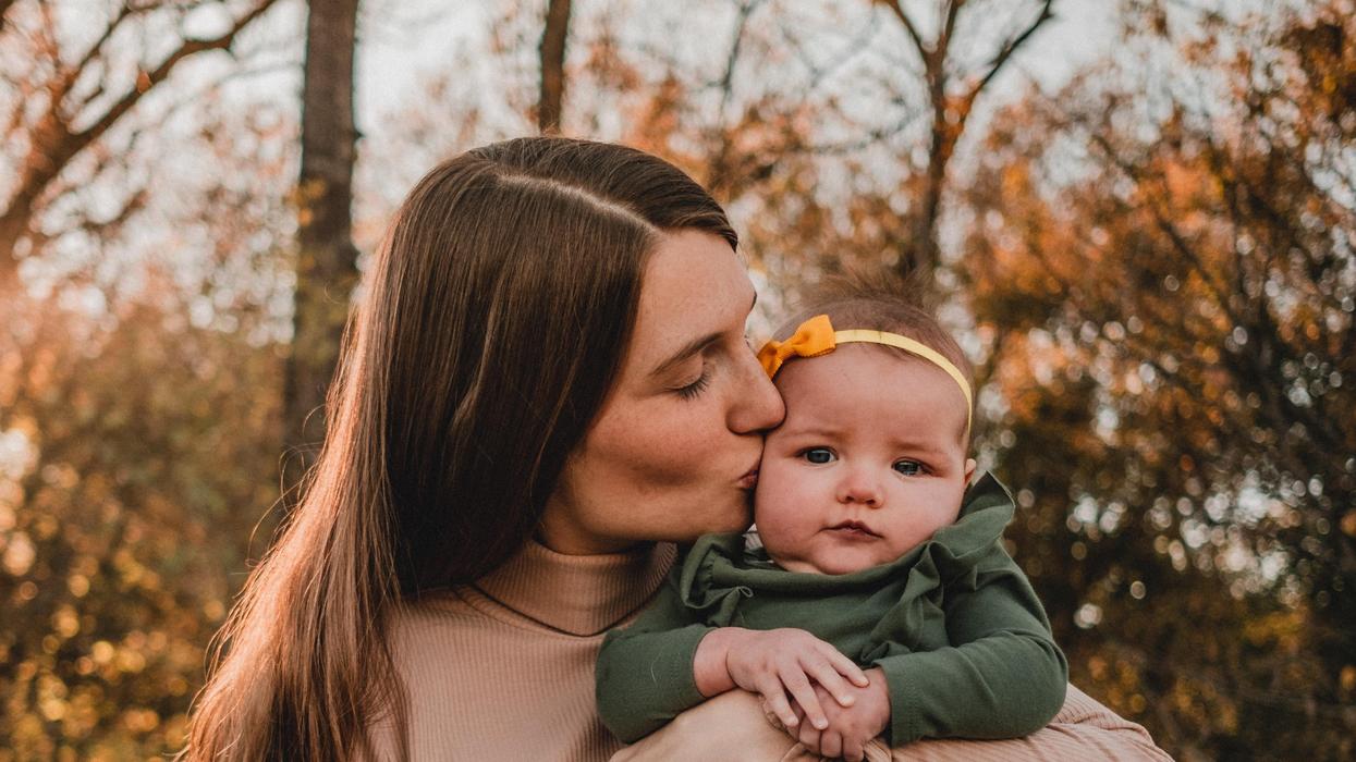 Teen mom with baby