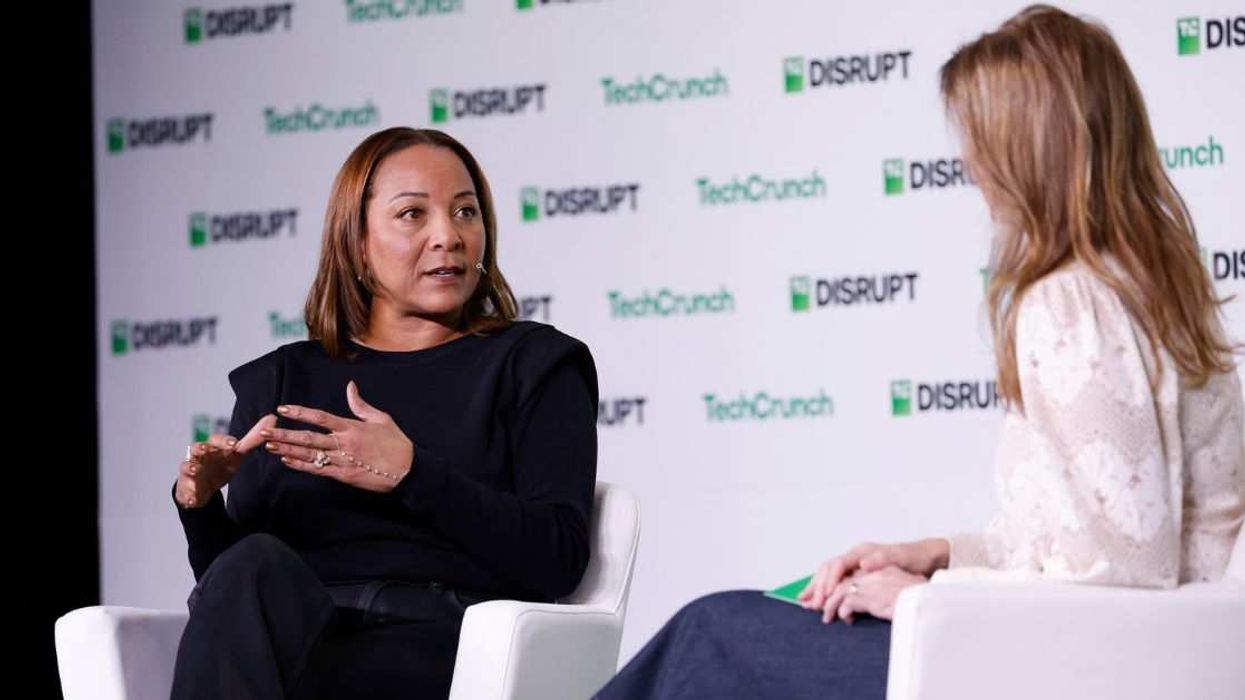 Tekedra Mawakana (L), Co-CEO, Waymo, and Kirsten Korosec (R)