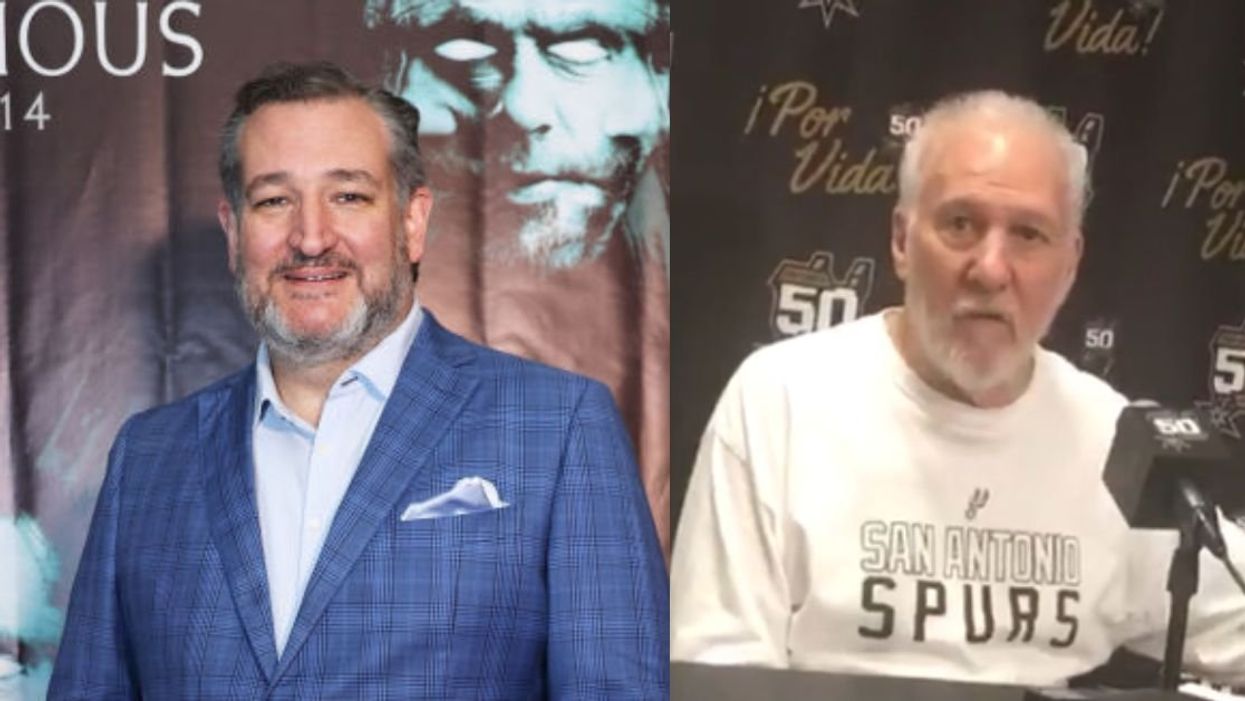 Texas Senator Ted Cruz; NBA Coach Gregg Popovich
