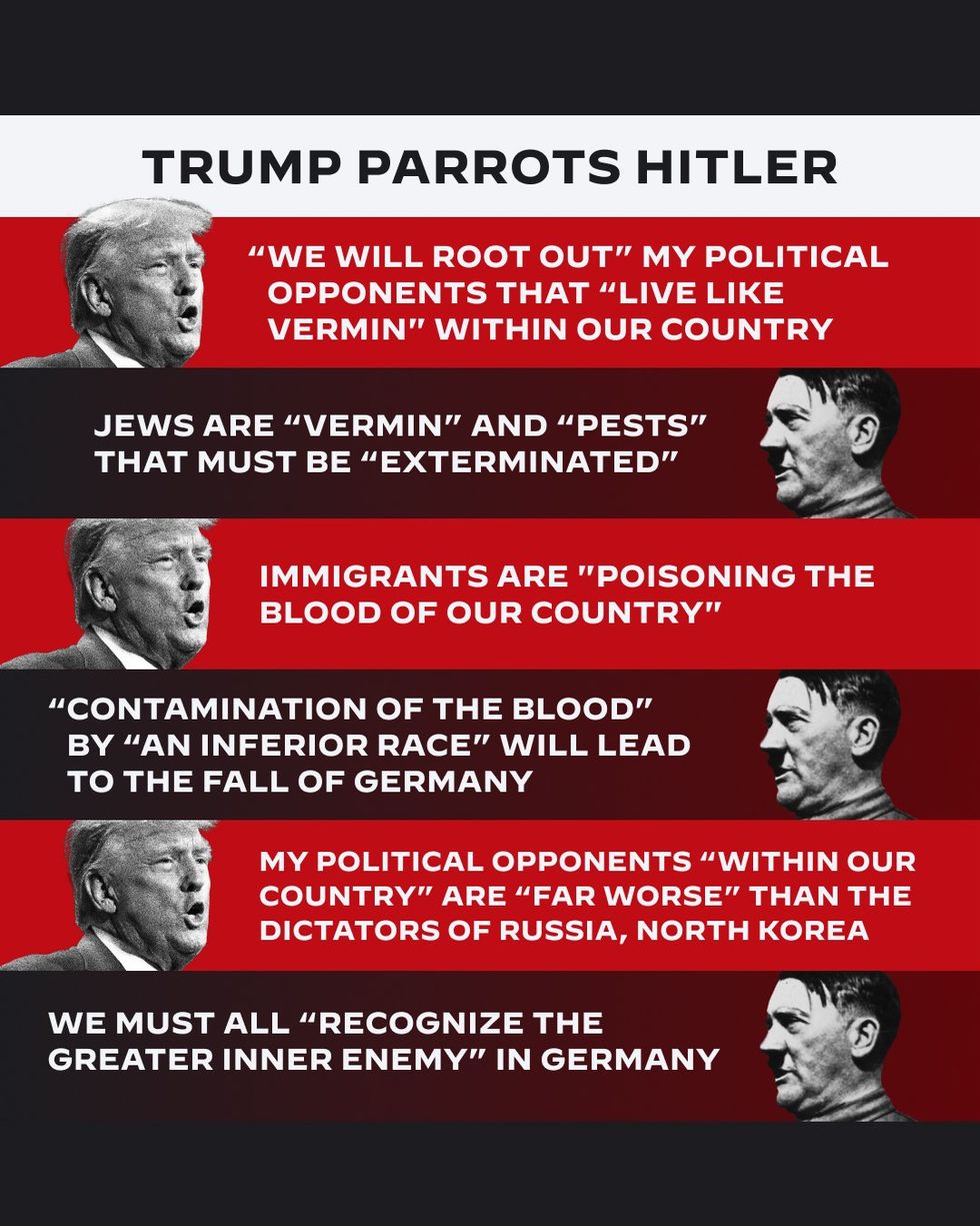 The Biden campaign's graphic comparing Trump to Hitler