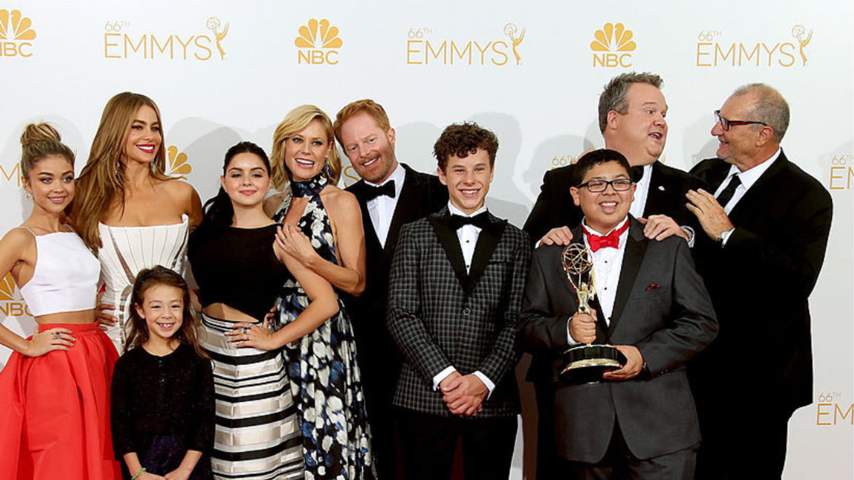 The cast of "Modern Family" at the 2014 Primetime Emmy Awards